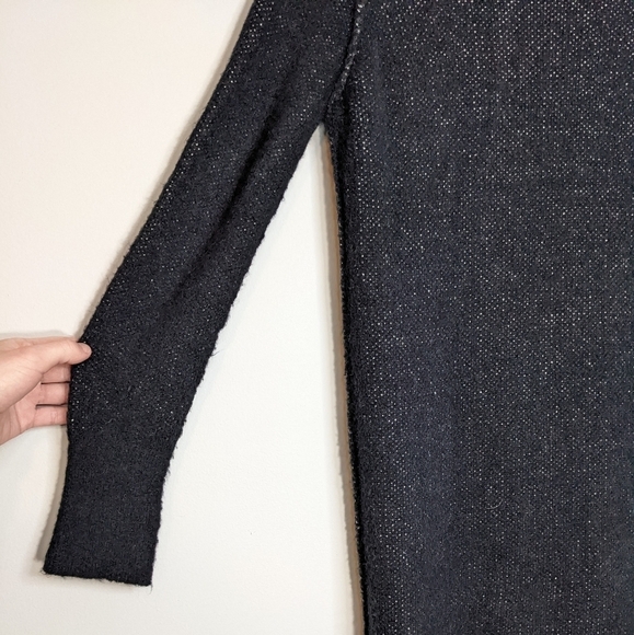 Zara Knit Wool Blend Long Maxi Cardigan Twisted Visible Seam with Zipper Size S - Picture 6 of 16